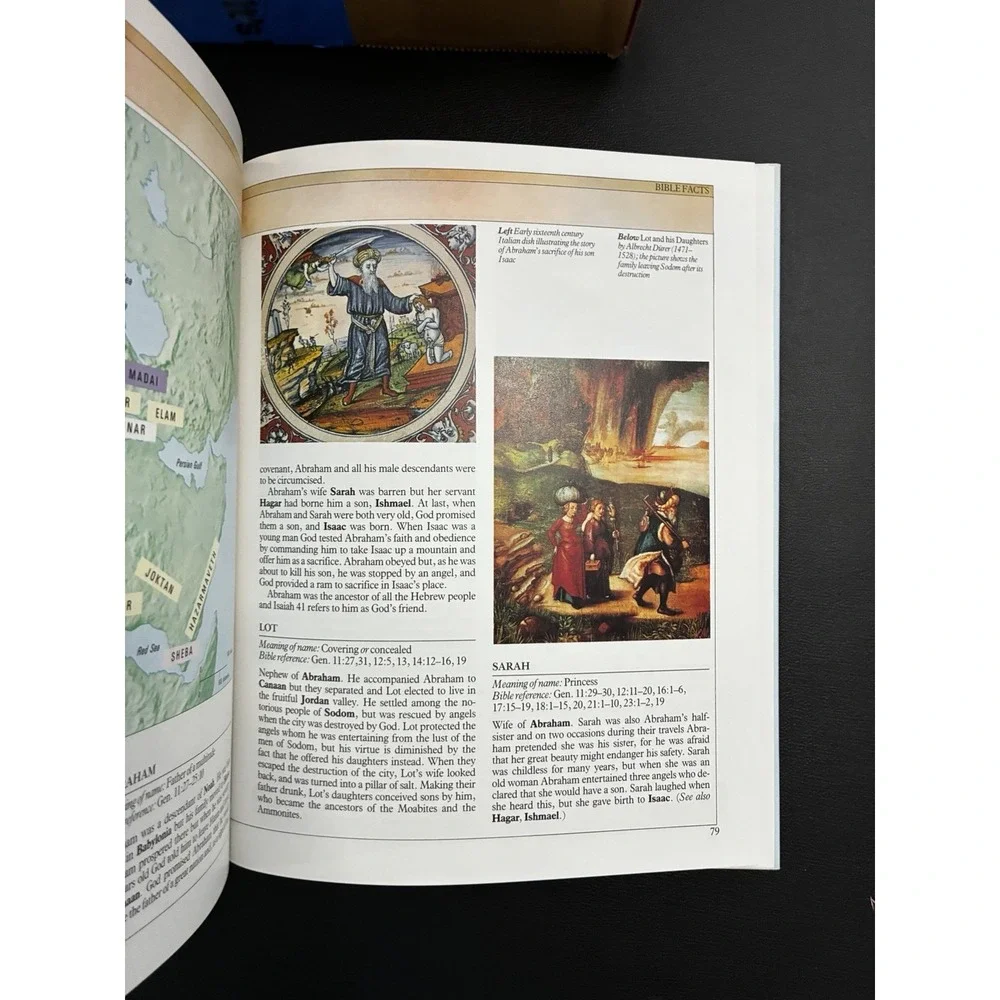 Bible Facts Book by Jenny Roberts Hardcover 1990 Pictures Maps Historical